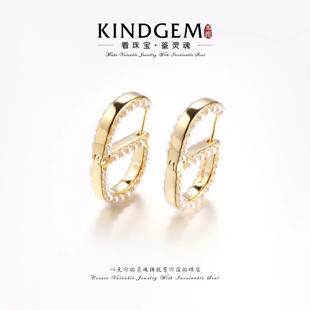 铜合金仿珍珠耳饰 简约精致气质轻奢百搭时尚耳环 C-33328