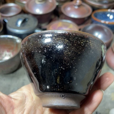 茶盏弓*建阳建盏微瑕柴烧