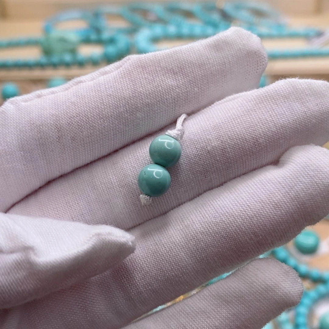 绿松石未镶嵌珠宝奇石6.4mm