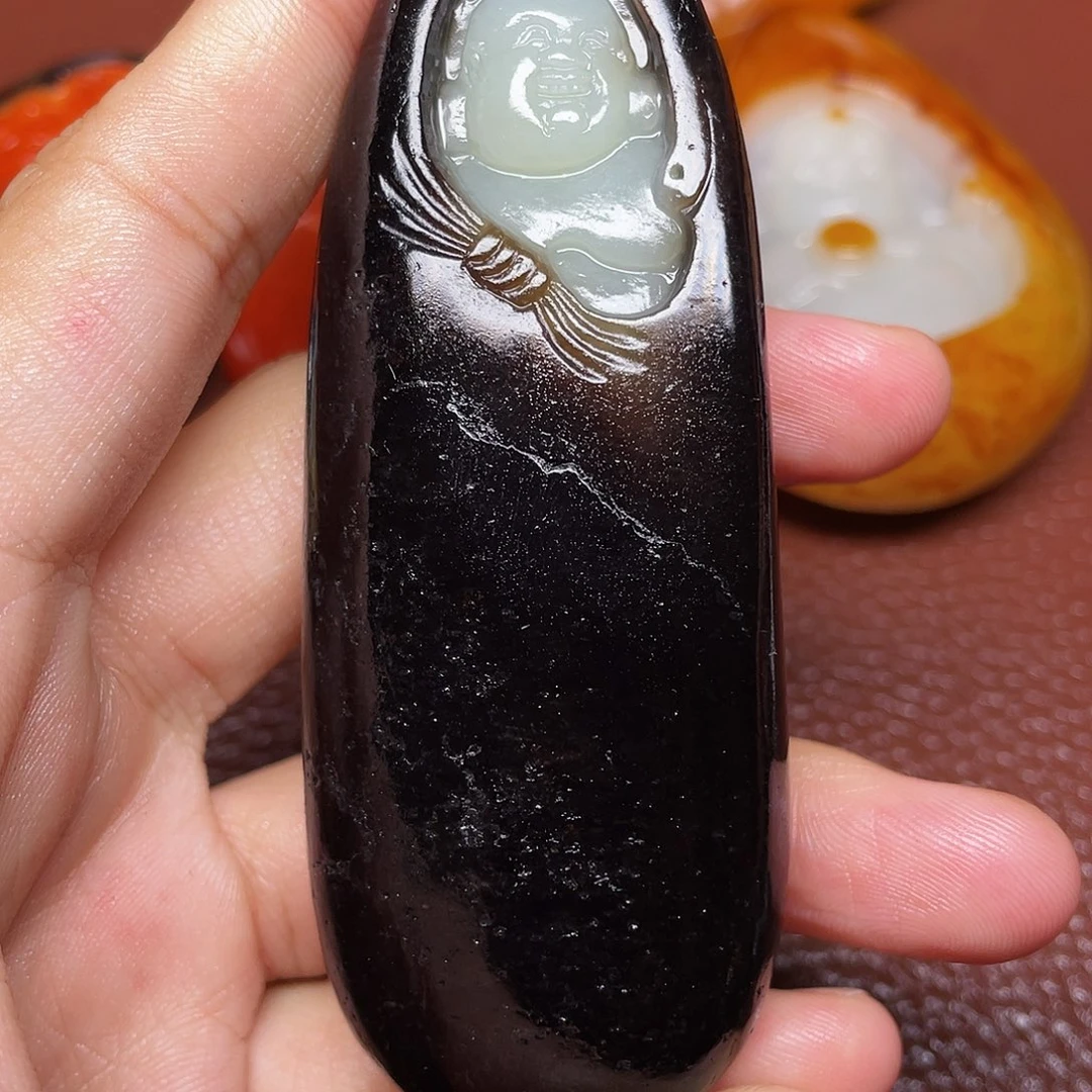 和田玉颈饰未镶嵌心**神