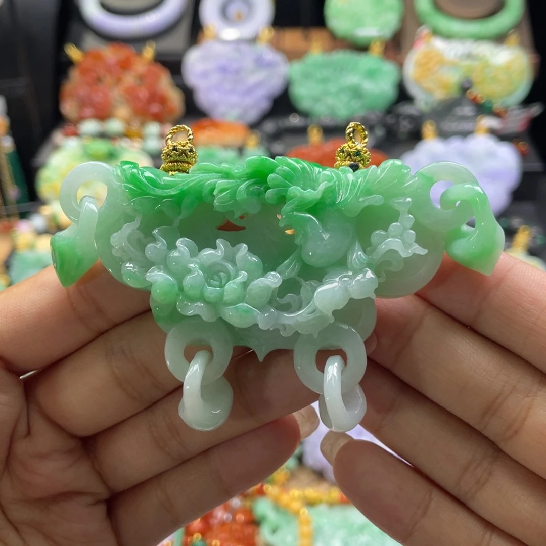 翡翠未镶嵌颈饰代编织