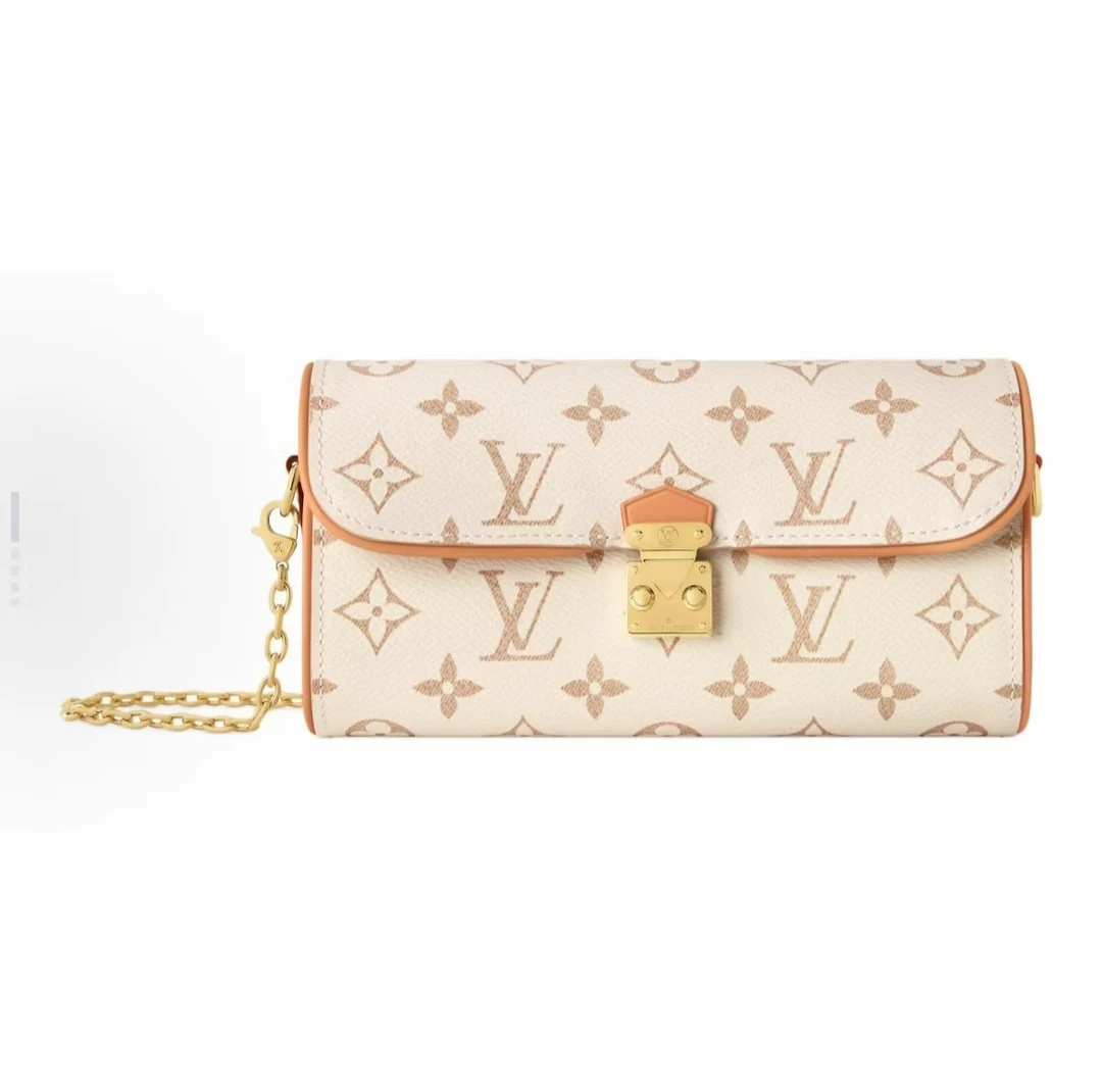 未使用 LouisVuitton/路易威登 沙丘色camille斜挎麻将链条包