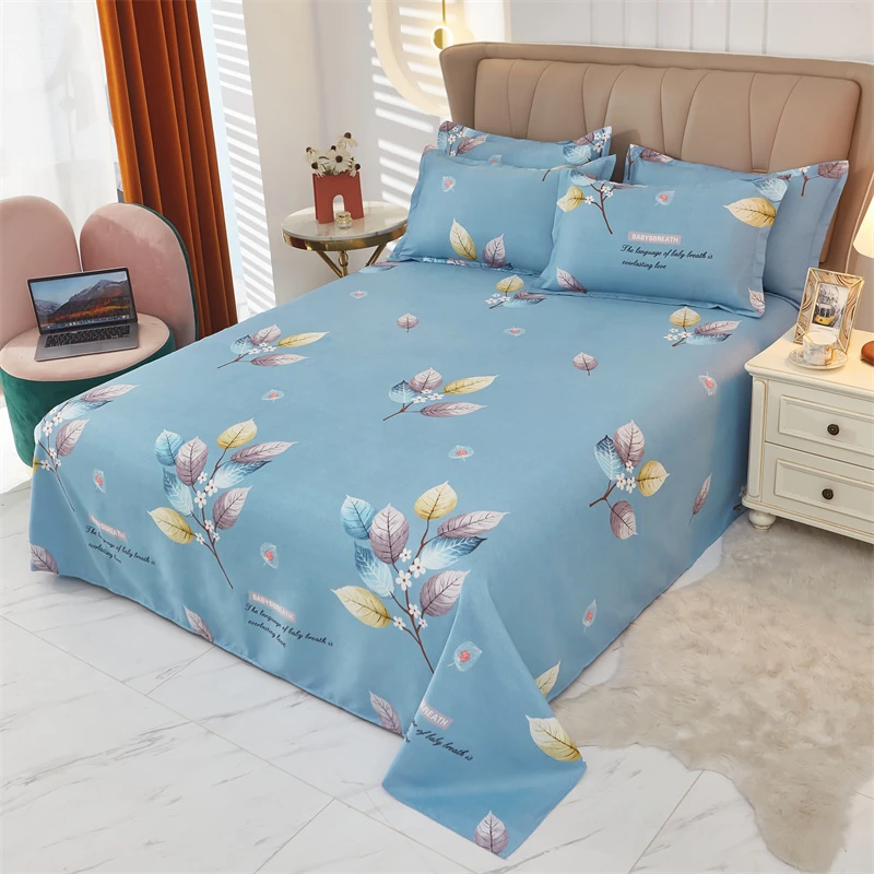 床单印花单件简约直角床单亲肤加厚磨毛四季可用单人学生宿舍