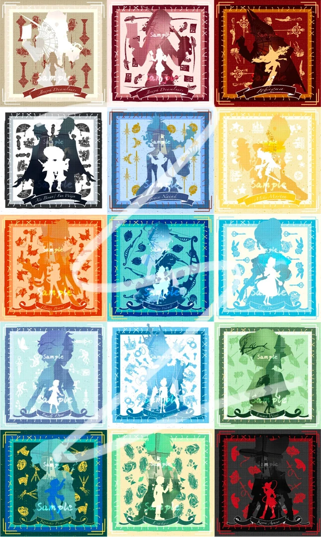 【拆盒】同人周边 角色印象系列盲盒方卡方巾代拆