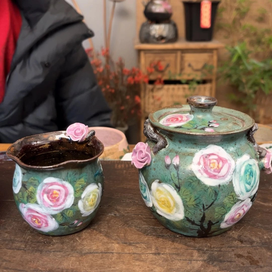 杯随***扬景德镇柴烧手绘杯