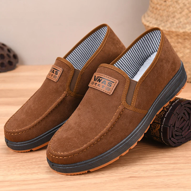 老北京布鞋男鞋牛筋底防臭帆布鞋男休闲单鞋透气防滑开车鞋工作鞋