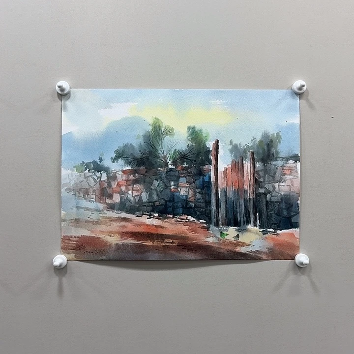 国画崔明达水彩画53✖️37 终身保真