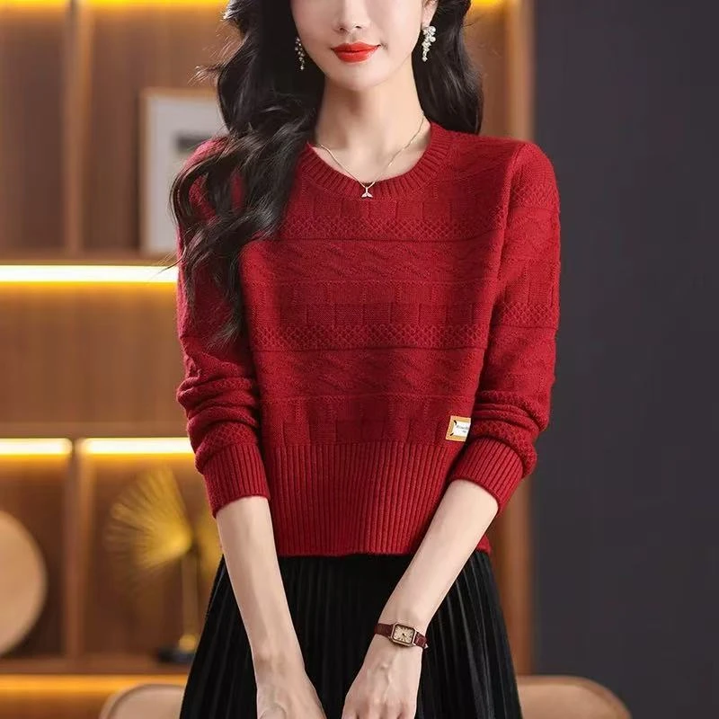 圆领针织毛衫女短款高腰打底衫秋冬洋气内搭小个子时尚百搭短毛衣