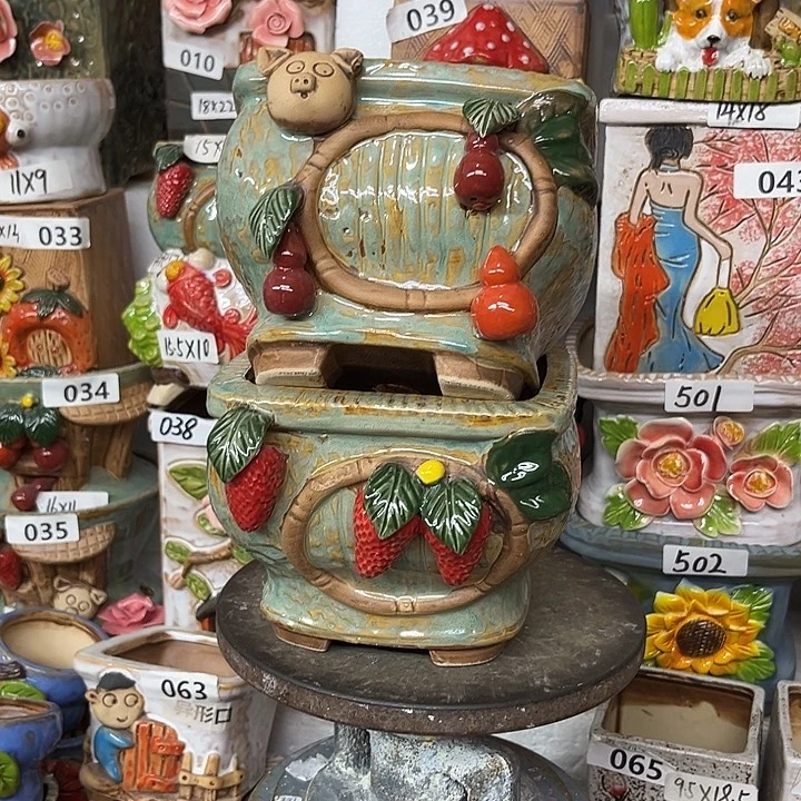 粗陶材质多肉花盆