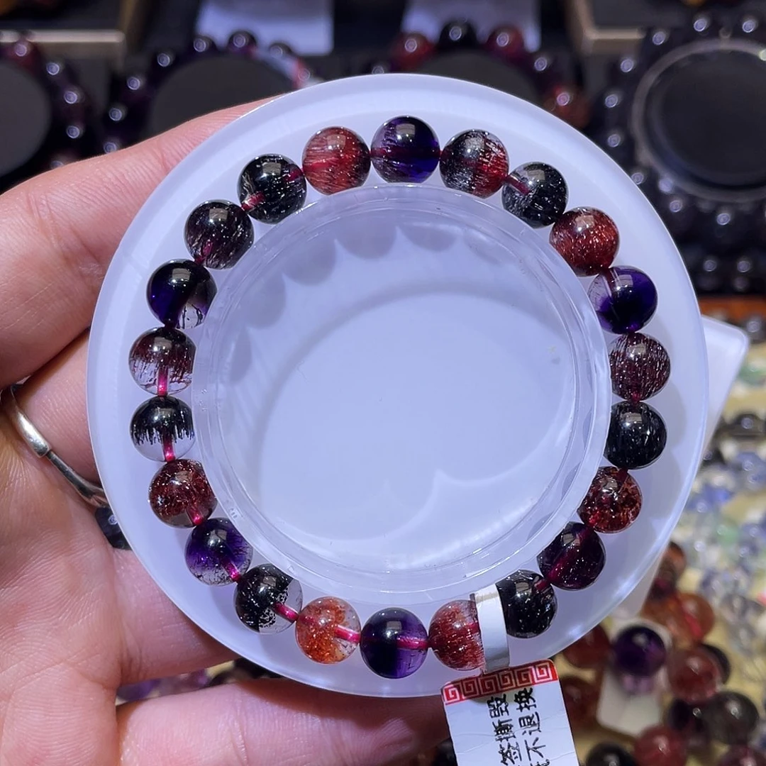 水晶手链未镶嵌黑加仑8.5