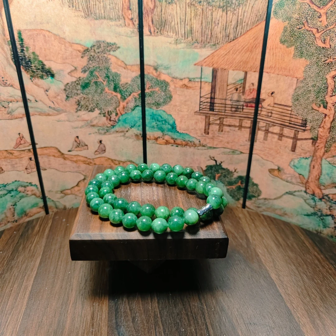 N和田玉圆珠项链1261