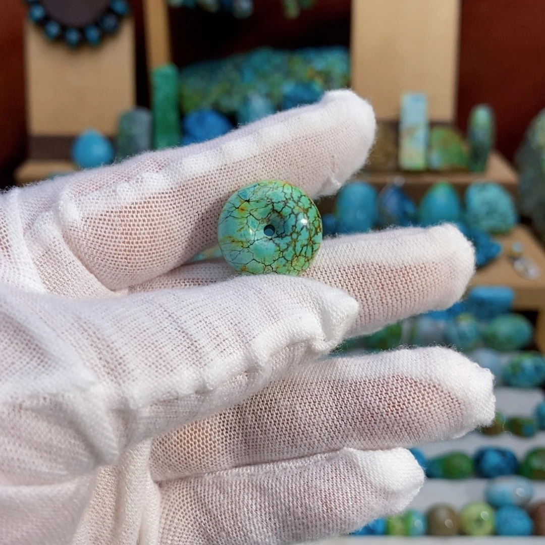 定制绿松石炫彩平安扣