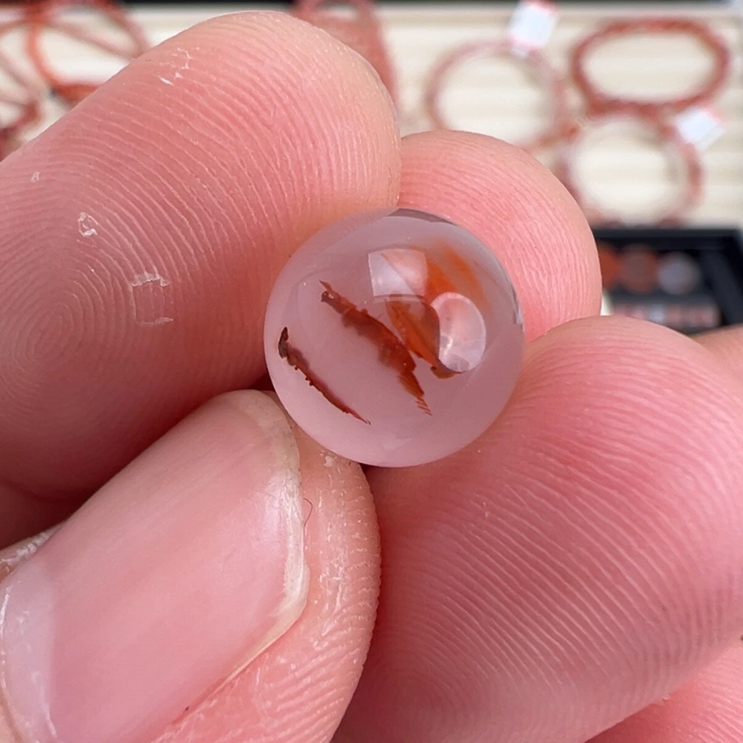 艾***1未镶嵌川料南红玛瑙单珠10+