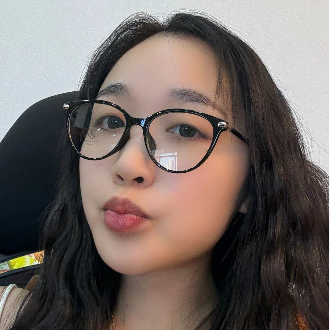 露丝同款复古猫眼素颜显瘦黑框男女近视可配度数防蓝光变色眼镜框