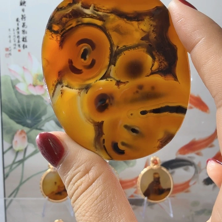 玛瑙/玉髓吊坠(不含链)未镶嵌74