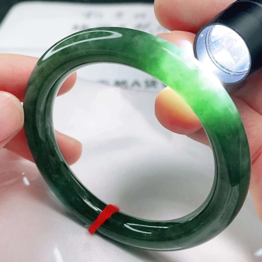 未镶嵌手镯翡翠54.2圈口圆条