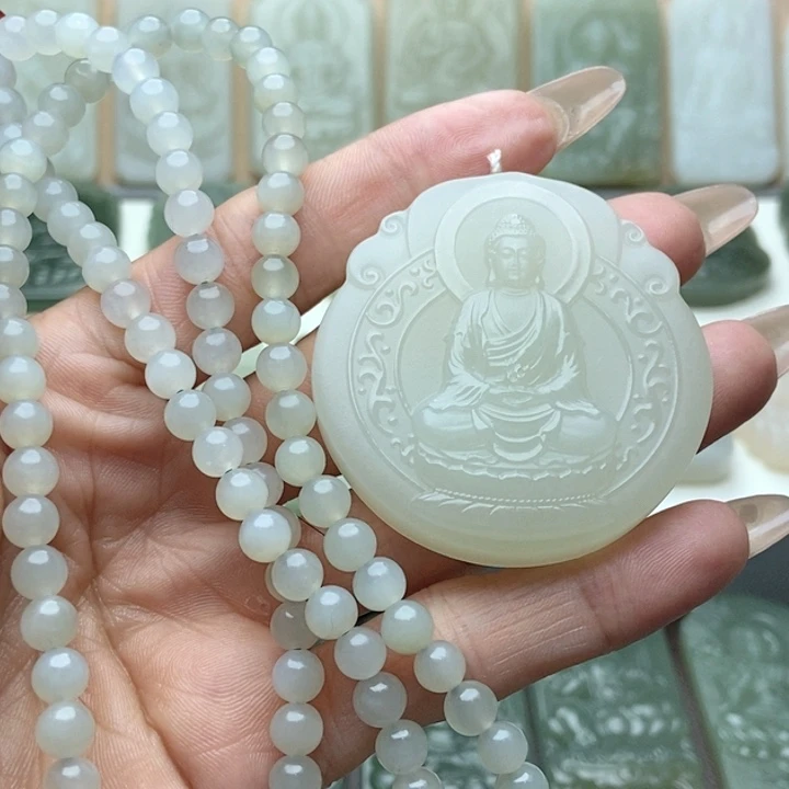 和田玉颈饰未镶嵌爱****盼