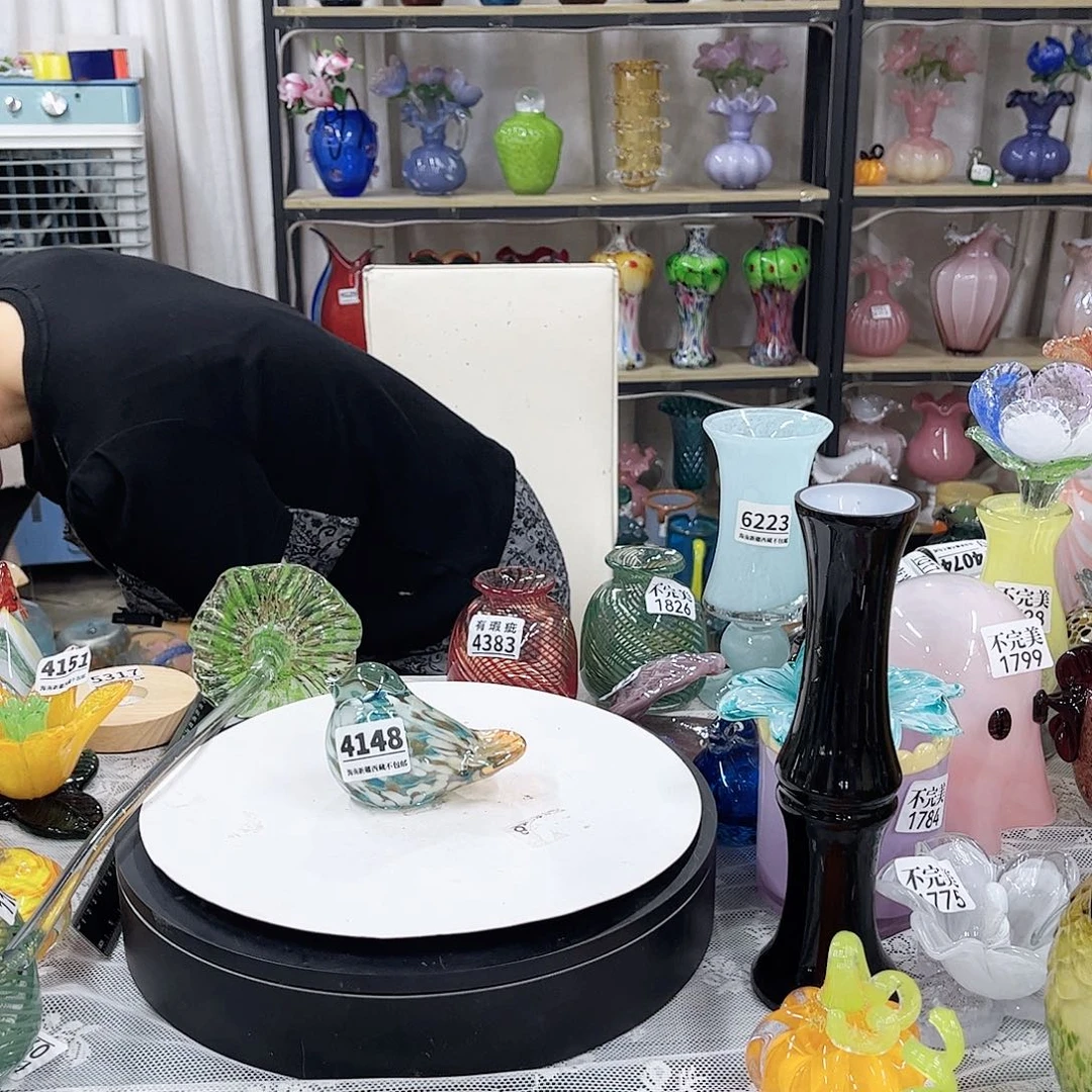 琉璃花瓶摆件不完美