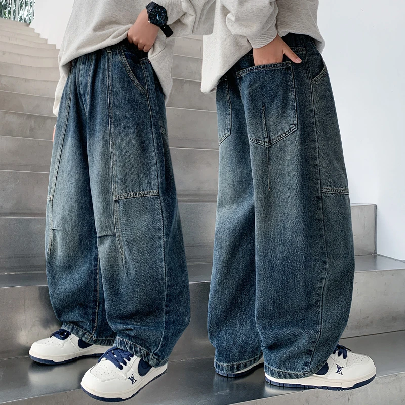 童装男童秋装裤子2025儿童中大童潮酷痞帅休闲裤男孩牛仔裤春秋