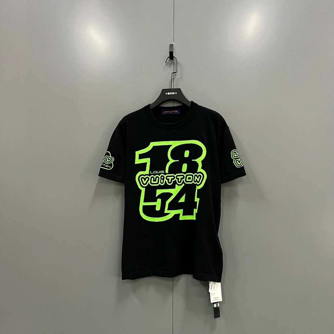 95新 LouisVuitton/路易威登 (ll) 数字字母印花短袖 M码/011003