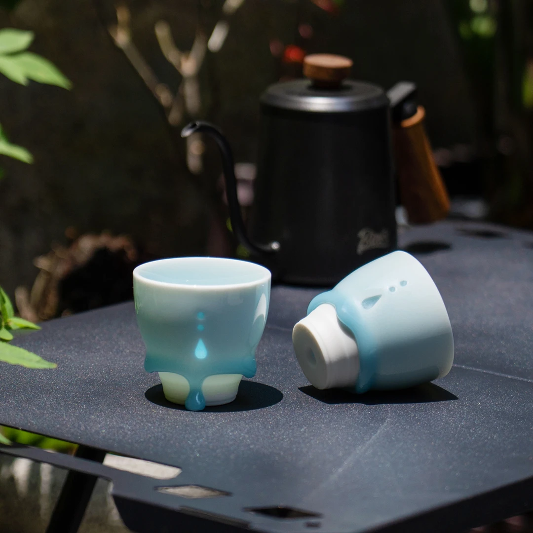 咖啡杯品鉴杯创意陶瓷个人杯青瓷流釉杯手握杯随手杯意式杯手工