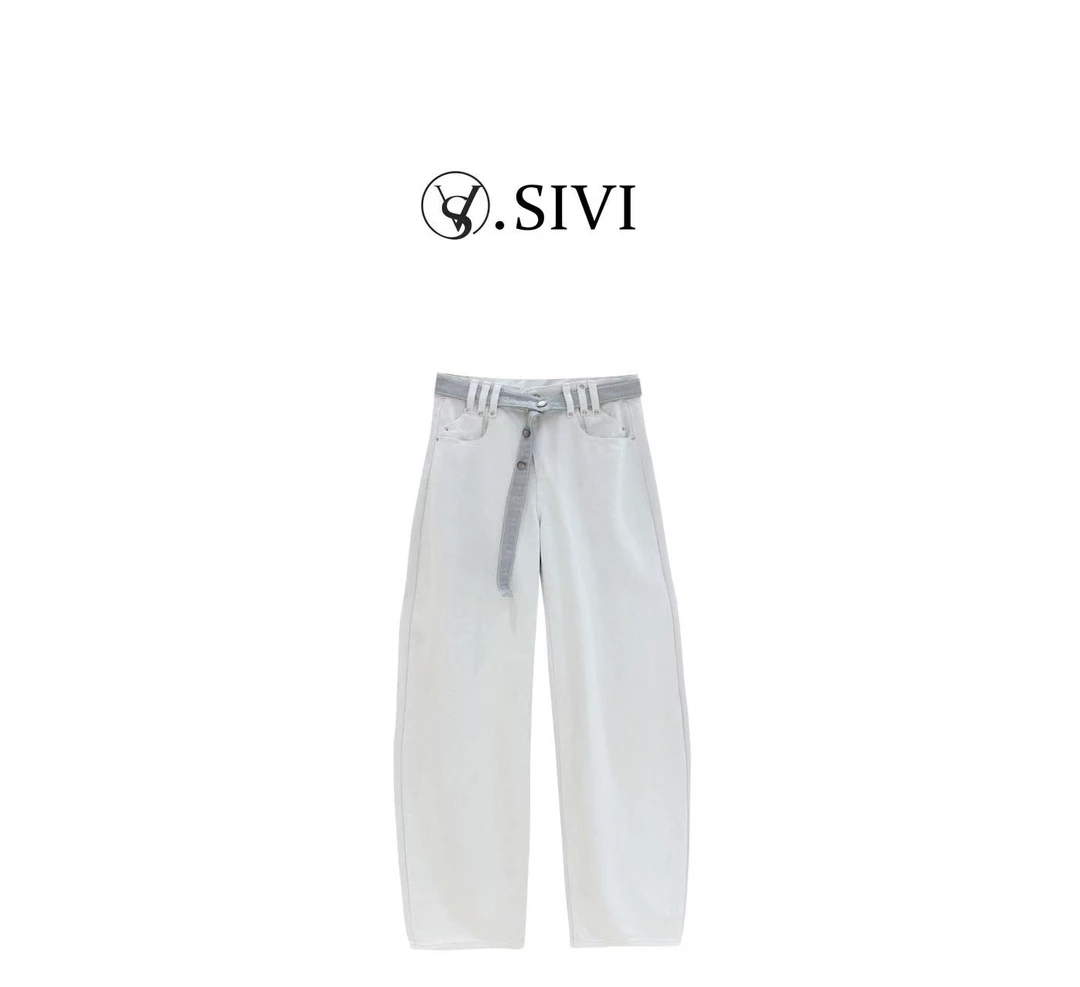 熙薇【纯白爱恋】2025春季新款时尚休闲百搭显瘦牛仔裤H1786