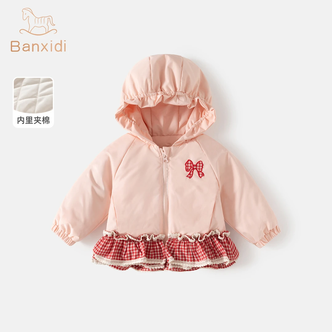 班喜迪女童外套棉服秋冬款新款棉衣宝宝洋气棉袄儿童夹棉上衣冬装