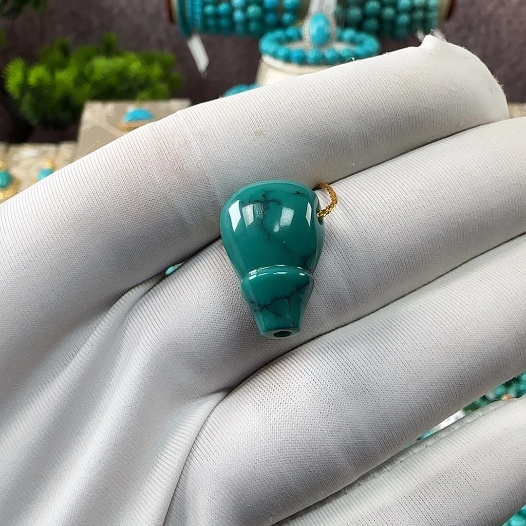 绿松石未镶嵌吊坠(不含链)18mm