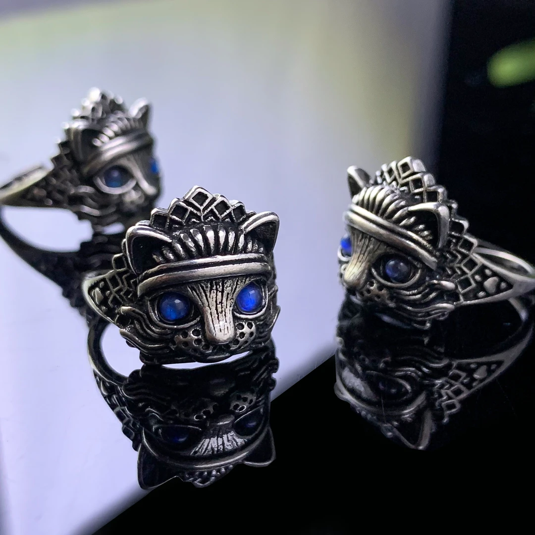 CT11098-拉长石豹子头戒指-多样性发其一