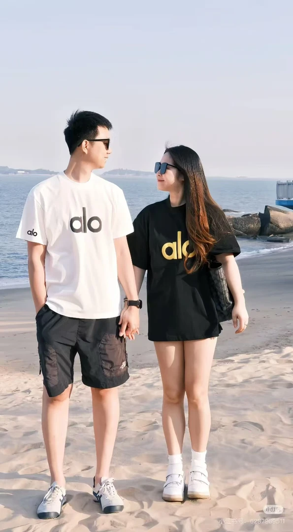 alo重磅纯棉T-男女同款潮流短袖XF0365