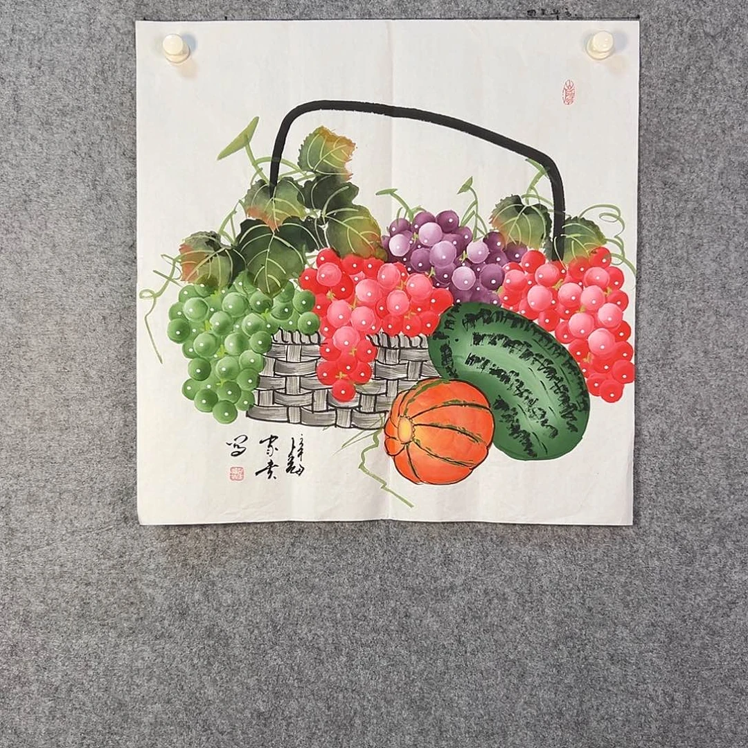 国画110 花鸟等各种花卉图案为一体