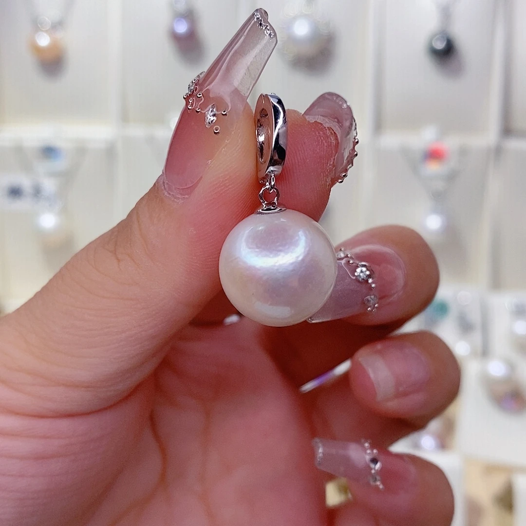 吊坠(赠链)银S925镶嵌淡水珍珠14➕