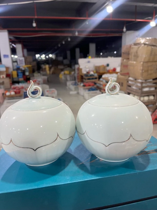 福利品链接·清瓷描金茶叶罐2个