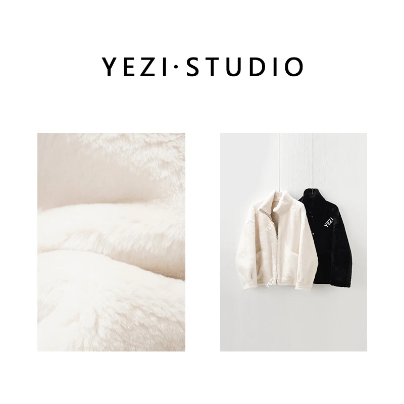 【初雪】稀缺奢绒進口直毛美利奴立领拉链皮草皮毛外套25430098（9）