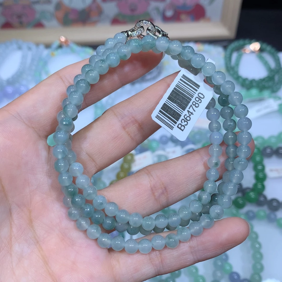翡翠未镶嵌手链天然
