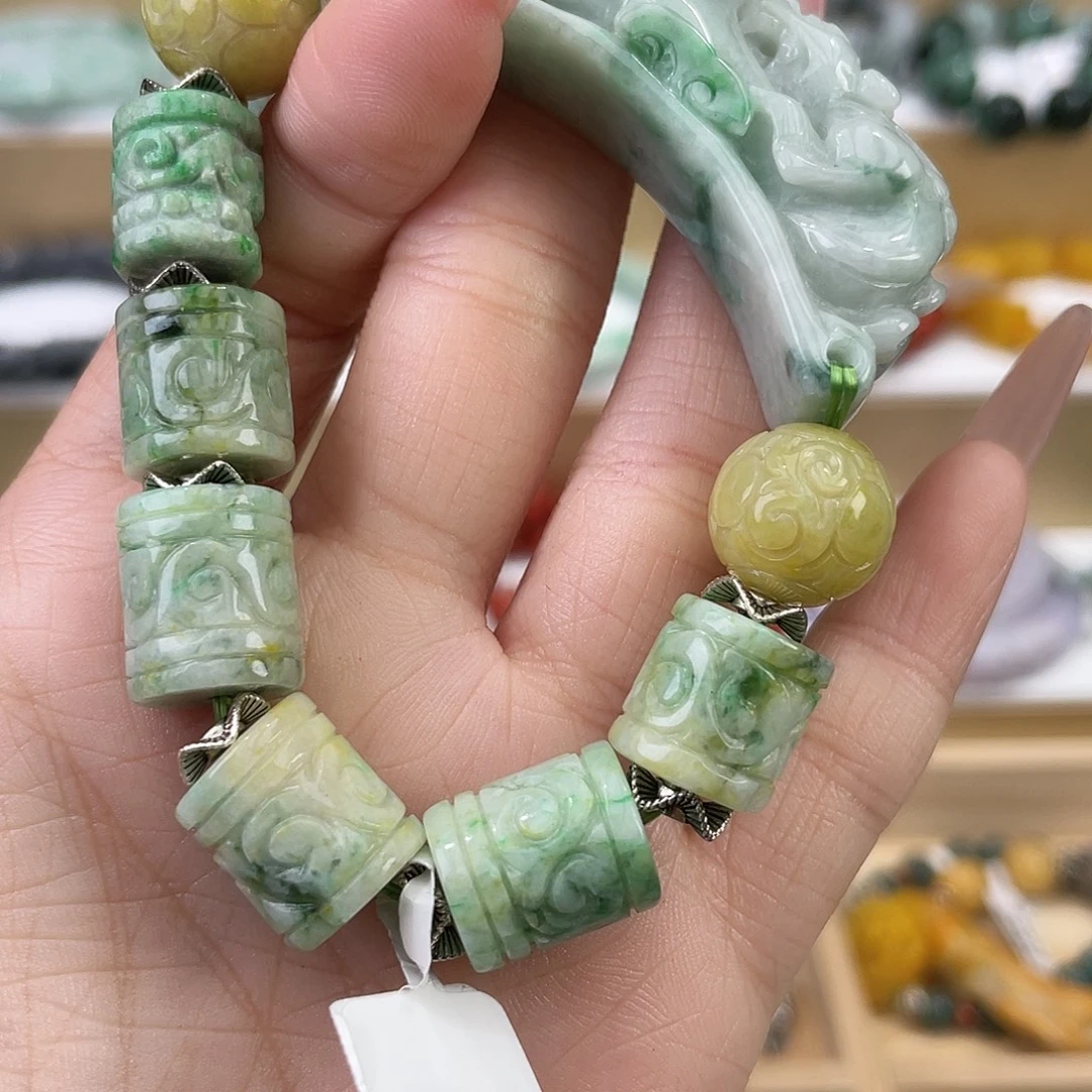 木***木翡翠未镶嵌手链手链