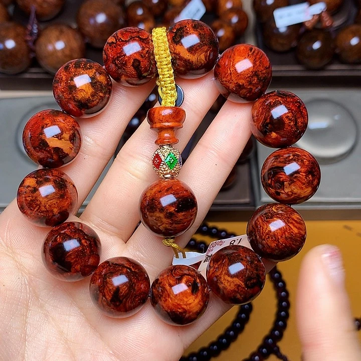 花梨木类手串/手链黄花梨风化料老挝花梨土埋料1.8