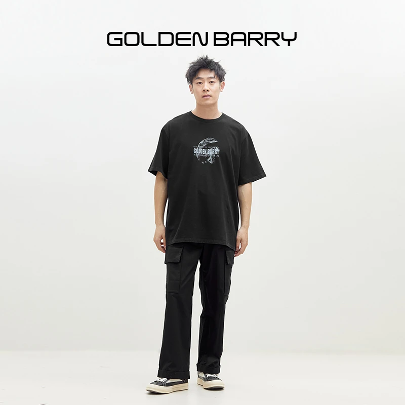 GOLDENBARRY|201873男装涂鸦字母短袖T恤