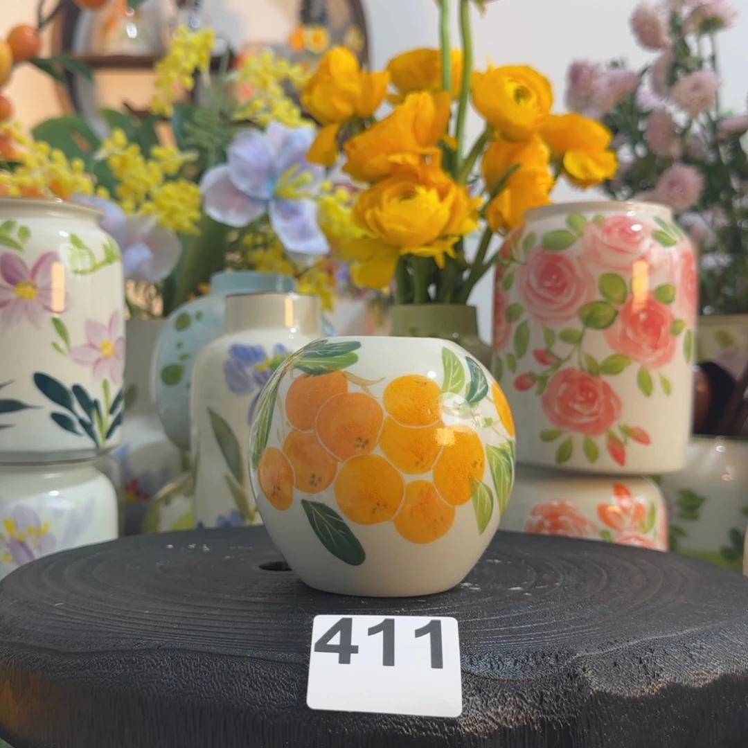 摆件景德镇陶瓷小花瓶摆件无孔