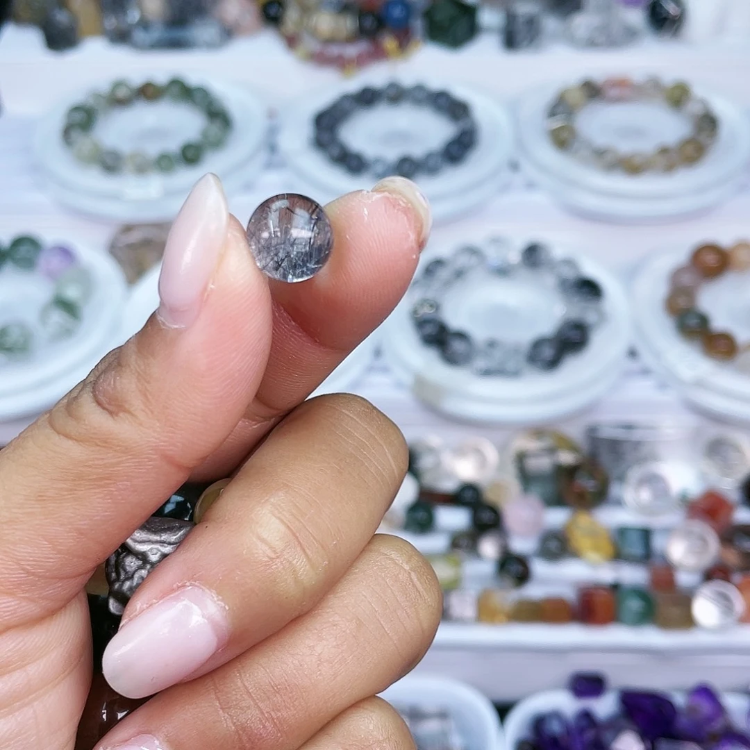水晶单珠打孔不退不换未镶嵌