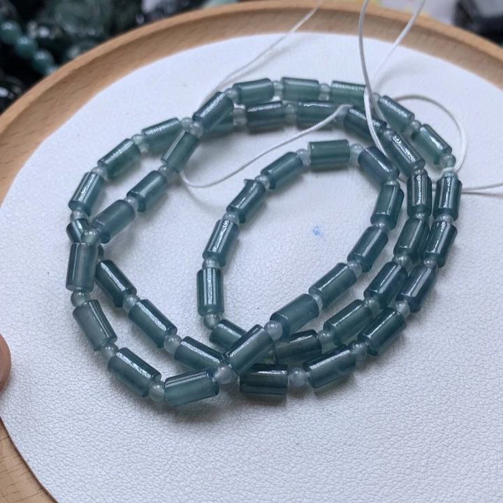 翡翠颈饰未镶嵌保真天然A货翡翠