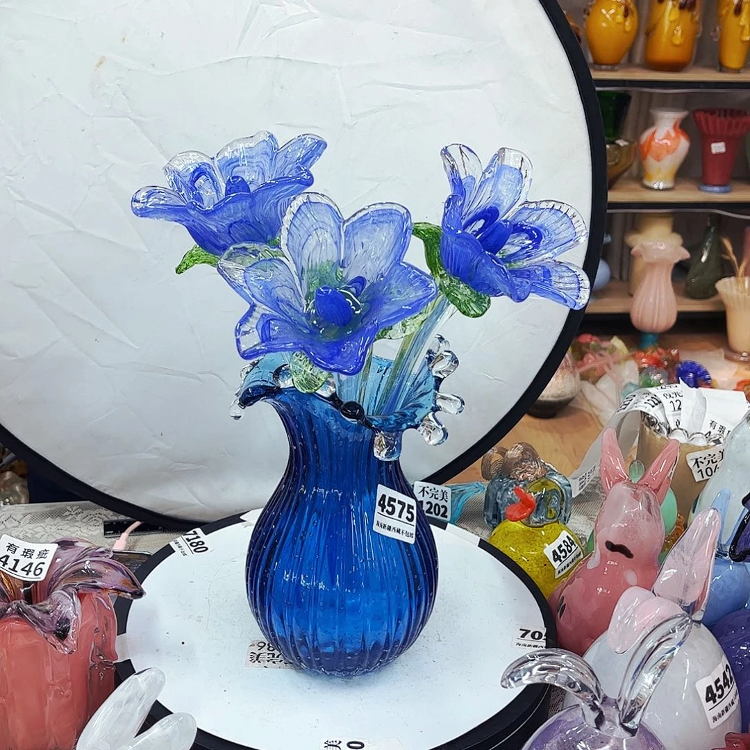 3花1瓶 给鸟 家悦琉璃工艺品