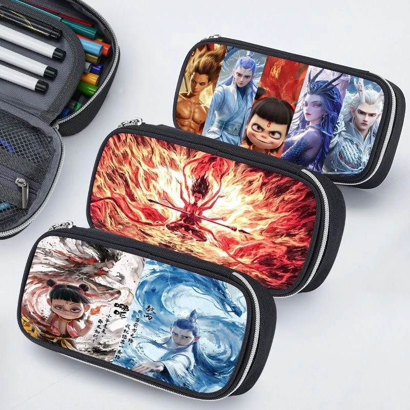敖丙哪吒笔袋小学生男孩子儿童铅笔文具盒初中生文具收纳袋大容量