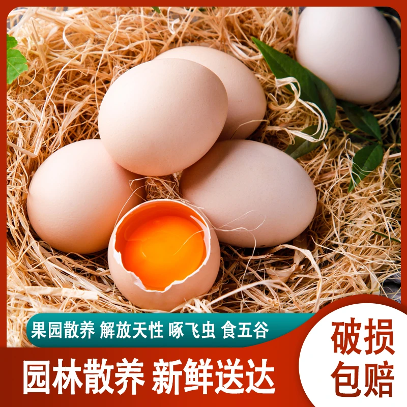 【到手50枚】农家散养土鸡蛋新鲜现捡现发谷物喂养新鲜土鸡蛋