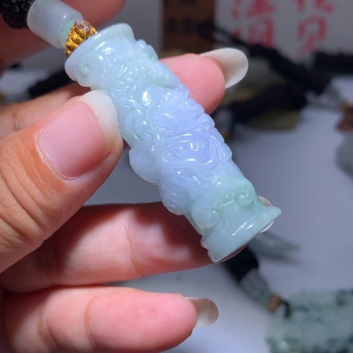 翡翠未镶嵌颈饰保真天然A货翡翠