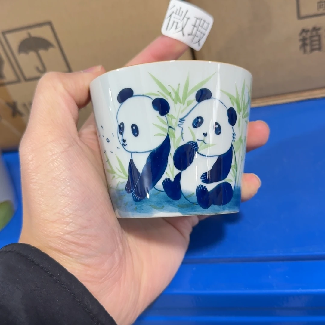 釉下手绘茶具微瑕