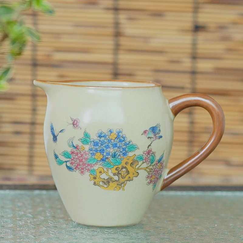 老款公道杯黄汝绣球花开片