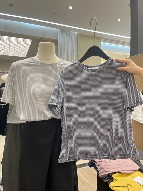 6065百搭条纹T桖