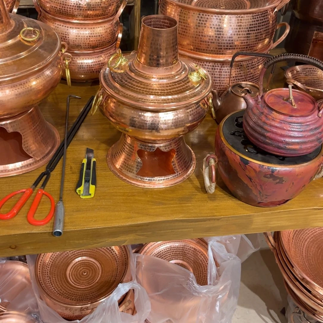 22碳火锅手工锻打工艺