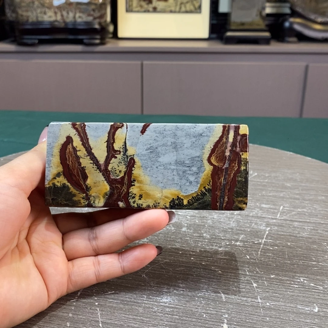 石材广西国画石草花石